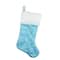 20.5" Glitter Snowflake Christmas Stocking, Blue